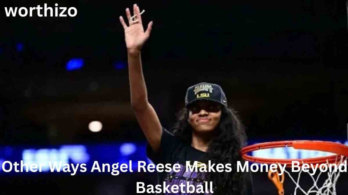 Angel Reese celebrating with the NCAA championship trophy – Angel Reese Net Worth and business ventures