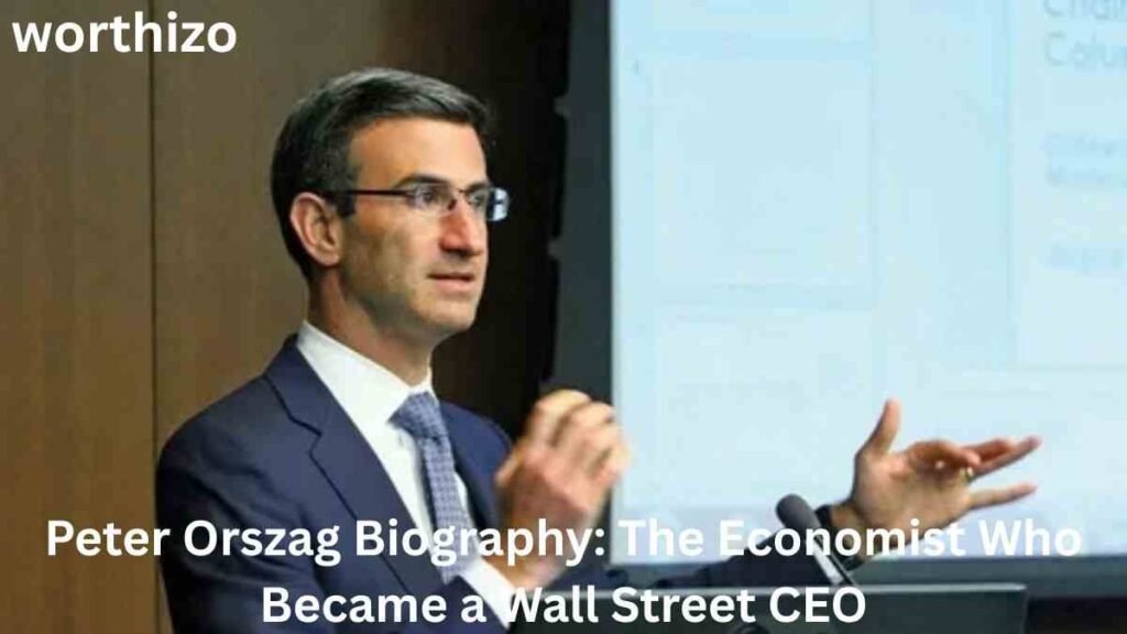 Peter Orszag speaking during a presentation – Peter Orszag Net Worth and career as a Lazard CEO