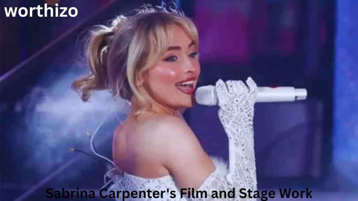 Sabrina Carpenter's Film and Stage Work during a live performance